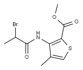 methyl 3-(2-bromopropanoylamino)-4-methyl-thiophene-2-carboxylate Structure