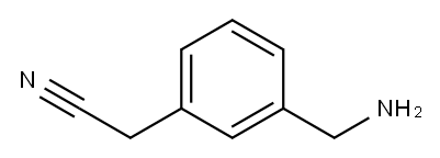 Benzeneacetonitrile, 3-(aminomethyl)- Structure