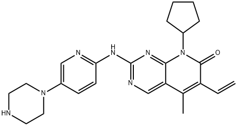 8-cyclopentyl-5-methyl-2-((5-(piperazin-1-yl)pyridin-2-yl)amino)-6-vinylpyrido[2,3-d]pyrimidin-7(8H)-one Structure
