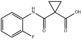 Cyclopropanecarboxylic acid, 1-[[(2-fluorophenyl)amino]carbonyl]- Structure