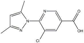 5-chloro-6-(3,5-dimethyl-1H-pyrazol-1-yl)nicotinic acid Structure
