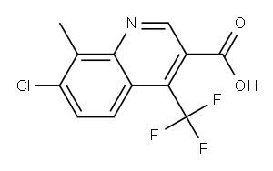 7-chloro-8-methyl-4-(trifluoromethyl)quinoline-3-carboxylic acid Structure