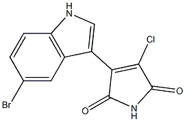 3-(5-bromo-1H-indol-3-yl)-4-chloro-1H-pyrrole-2,5-dione Structure