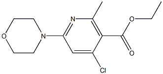 4-CHLORO-2-METHYL-6-MORPHOLIN-4-YL-NICOTINIC ACID ETHYL ESTER Structure
