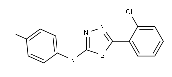 N2-(4-fluorophenyl)-5-(2-chlorophenyl)-1,3,4-thiadiazol-2-amine Structure