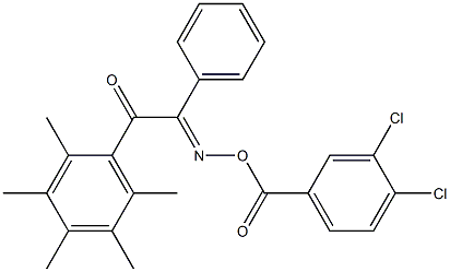 2-{[(3,4-dichlorobenzoyl)oxy]imino}-1-(2,3,4,5,6-pentamethylphenyl)-2-phenylethan-1-one Structure