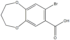 8-bromo-3,4-dihydro-2H-1,5-benzodioxepine-7-carboxylic acid Structure