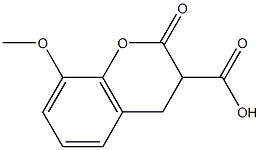 3,4-Dihydro-8-methoxy-2-oxo-2H-chromene-3-carboxylic acid ,98% Structure