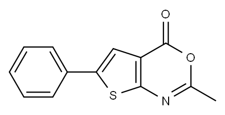 2-Methyl-6-phenyl-4H-thieno[2,3-d][1,3]oxazin-4-one ,97% Structure