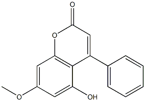 4-(Phenyl)-5-hydroxy-7-methoxycoumarin Structure