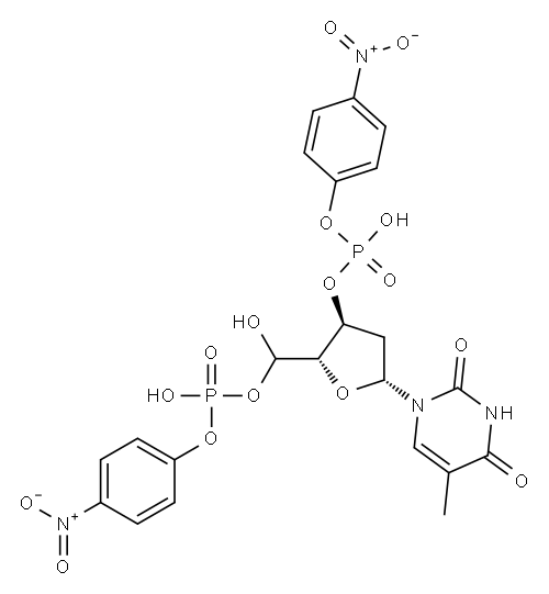 deoxythymidine 3',5'-bis-(p-nitrophenyl phosphate) Structure