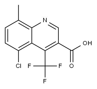 5-chloro-8-methyl-4-(trifluoromethyl)quinoline-3-carboxylic acid Structure