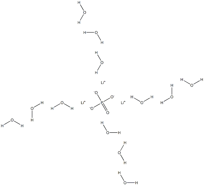 Lithium phosphate dodecahydrate Structure