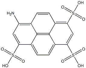 1-aminopyrene-3,6,8-trisulfonic acid Structure