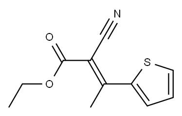 ethyl (2E)-2-cyano-3-thien-2-ylbut-2-enoate Structure