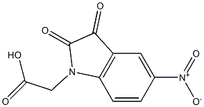 (5-nitro-2,3-dioxo-2,3-dihydro-1H-indol-1-yl)acetic acid Structure