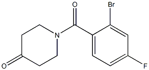 1-(2-bromo-4-fluorobenzoyl)piperidin-4-one Structure