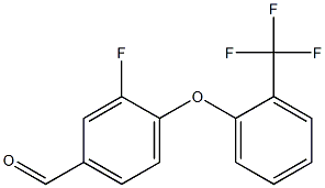 3-fluoro-4-[2-(trifluoromethyl)phenoxy]benzaldehyde Structure