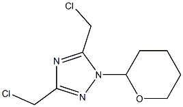 1-(Tetrahydro-2H-pyran-2-yl)-3,5-bis(chloromethyl)-1H-1,2,4-triazole Structure