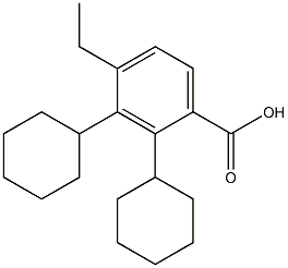 Ethyldicyclohexylbenzoic acid Structure