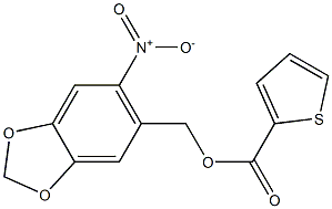 (6-nitro-1,3-benzodioxol-5-yl)methyl 2-thiophenecarboxylate Structure