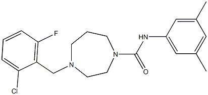 N1-(3,5-dimethylphenyl)-4-(2-chloro-6-fluorobenzyl)-1,4-diazepane-1-carboxamide Structure