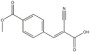(2E)-2-cyano-3-[4-(methoxycarbonyl)phenyl]acrylic acid Structure