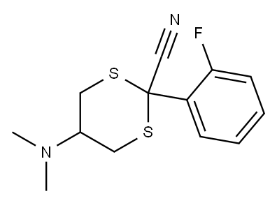 5-(Dimethylamino)-2-[2-fluorophenyl]-1,3-dithiane-2-carbonitrile Structure