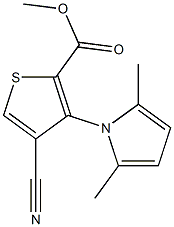 methyl 4-cyano-3-(2,5-dimethyl-1H-pyrrol-1-yl)-2-thiophenecarboxylate Structure