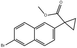 methyl 1-(6-bromonaphthalen-2-yl)cyclopropane-1-carboxylate Structure