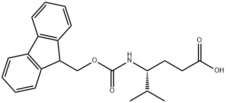 (4R)-4-({[(9H-fluoren-9-yl)methoxy]carbonyl}amino)-5-methylhexanoic acid Structure