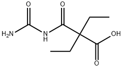 Butanoic acid, 2-[[(aminocarbonyl)amino]carbonyl]-2-ethyl- Structure