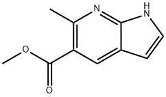 6-Methyl-1H-pyrrolo[2,3-b]pyridine-5-carboxylic acid methyl ester Structure