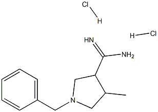 1-Benzyl-4-methyl-pyrrolidine-3-carboxamidine 2HCl Structure