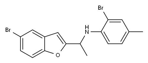 2-bromo-N-[1-(5-bromo-1-benzofuran-2-yl)ethyl]-4-methylaniline Structure