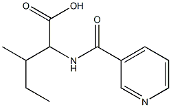 3-methyl-2-[(pyridin-3-ylcarbonyl)amino]pentanoic acid Structure