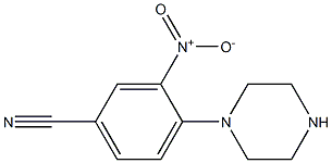 3-nitro-4-piperazin-1-ylbenzonitrile Structure