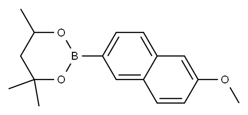 2-(6-Methoxynaphthalen-2-yl)-4,4,6-trimethyl-1,3,2-dioxaborinane Structure