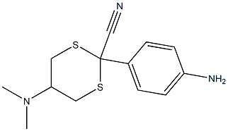 5-(Dimethylamino)-2-[4-aminophenyl]-1,3-dithiane-2-carbonitrile Structure
