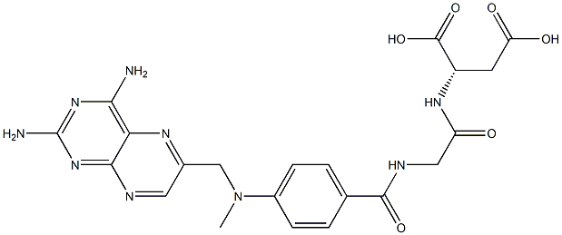 N-[N-[p-[[(2,4-Diamino-6-pteridinyl)methyl]methylamino]benzoyl]glycyl]-L-aspartic acid Structure