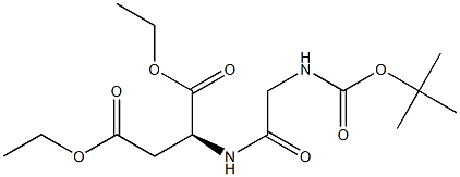 N-[N-(tert-Butoxycarbonyl)glycyl]-L-aspartic acid diethyl ester Structure