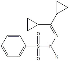 Dicyclopropyl ketone phenylsulfonyl-N-potassio hydrazone Structure