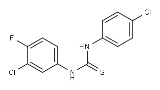 N-(3-chloro-4-fluorophenyl)-N'-(4-chlorophenyl)thiourea Structure