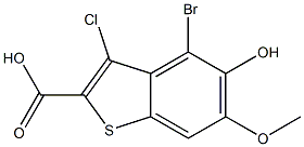4-bromo-3-chloro-5-hydroxy-6-methoxybenzo[b]thiophene-2-carboxylic acid Structure