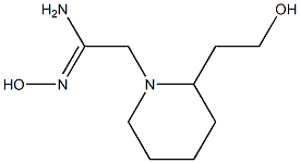 (1Z)-N'-hydroxy-2-[2-(2-hydroxyethyl)piperidin-1-yl]ethanimidamide Structure