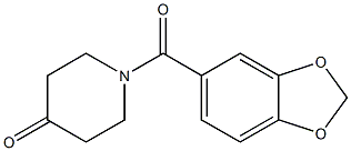1-(1,3-benzodioxol-5-ylcarbonyl)piperidin-4-one Structure