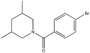 1-(4-bromobenzoyl)-3,5-dimethylpiperidine Structure