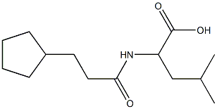 2-[(3-cyclopentylpropanoyl)amino]-4-methylpentanoic acid Structure