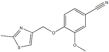 3-methoxy-4-[(2-methyl-1,3-thiazol-4-yl)methoxy]benzonitrile Structure