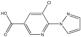5-chloro-6-(1H-pyrazol-1-yl)nicotinic acid Structure